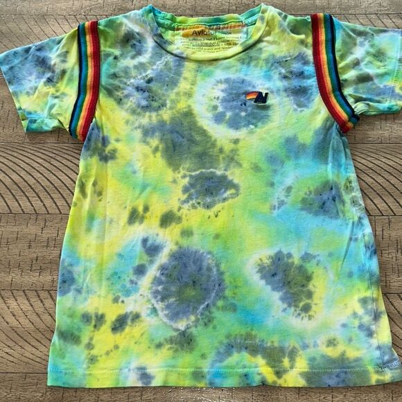Aviator 🧑‍✈️ Nation Made in USA 🇺🇸 Kids Rainbow 🌈 Ringet Tie-Dye T-Shirt Unique! - Picture 8 of 17